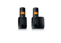 Philips CD1802B 2 microtelfonos serie 1000, negro Telfono inalmbrico (CD1802B/23)